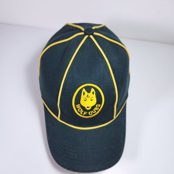 Scouts Canada Wolf Cubs Hat Cap Boy Scouts Green & Yellow Youth - Picture 1 of 9